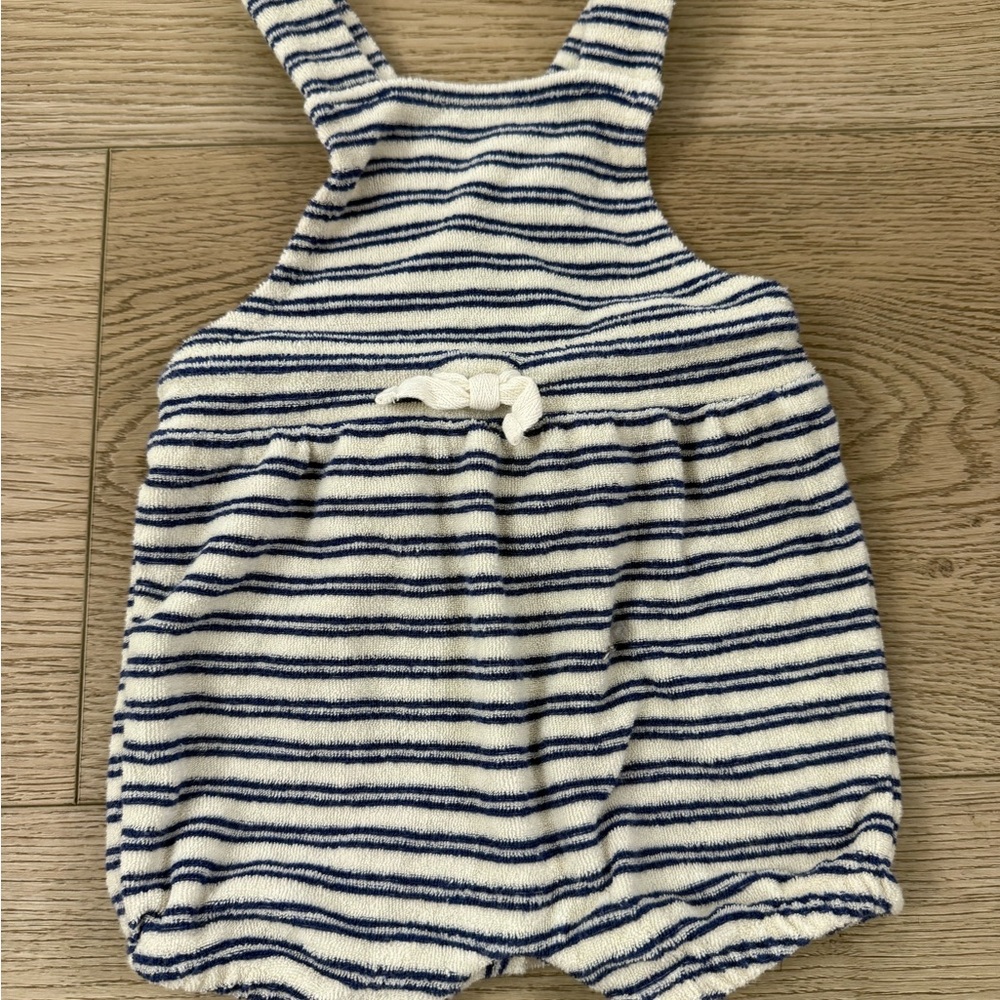Janie and Jack Navy Striped Infant Outfit